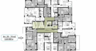 Тристаен апартамент, Варна, Изгрев, 672056, Снимка 2