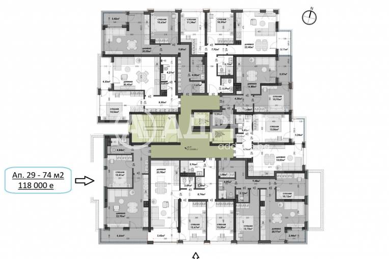 Тристаен апартамент, Варна, Изгрев, 672056, Снимка 2
