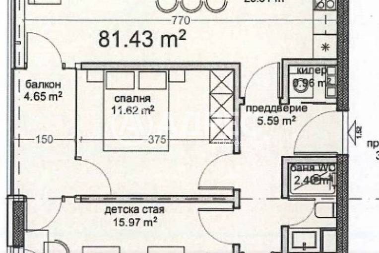 Тристаен апартамент, Варна, Владислав Варненчик, 683057, Снимка 2
