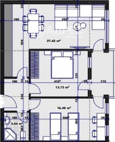 Тристаен апартамент, Стара Загора, Три чучура-север, 681058, Снимка 1