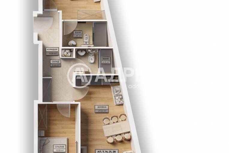 Тристаен апартамент, София, Овча купел 2, 691060, Снимка 2