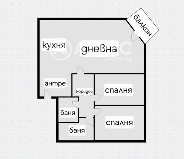 Тристаен апартамент, София, Хиподрума, 696060, Снимка 1