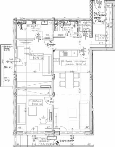 Тристаен апартамент, Варна, к.к. Слънчев ден, 644061, Снимка 1