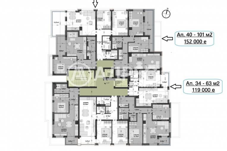 Двустаен апартамент, Варна, Изгрев, 672061, Снимка 4