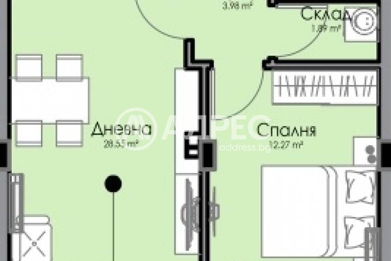 Двустаен апартамент, Бургас, Хоризонт, 681062, Снимка 2