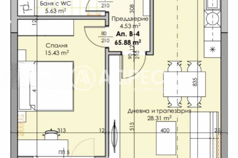 Двустаен апартамент, Пловдив, Кършияка, 642063, Снимка 2