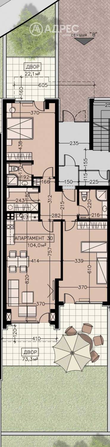Тристаен апартамент, София, Манастирски ливади - изток, 656064, Снимка 1
