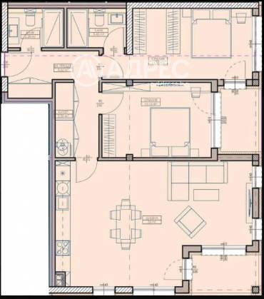 Тристаен апартамент, Варна, Кайсиева градина, 679066, Снимка 1