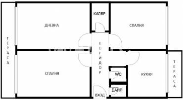 Тристаен апартамент, Варна, Трошево, 699067, Снимка 1