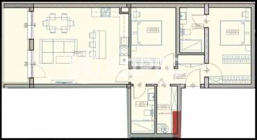 Тристаен апартамент, Варна, Кайсиева градина, 679068, Снимка 3