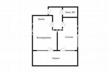 Двустаен апартамент, Бургас, Меден рудник - зона В, 692068, Снимка 1
