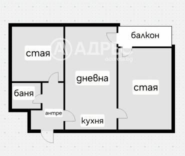 Тристаен апартамент, София, Надежда 2, 673069, Снимка 1