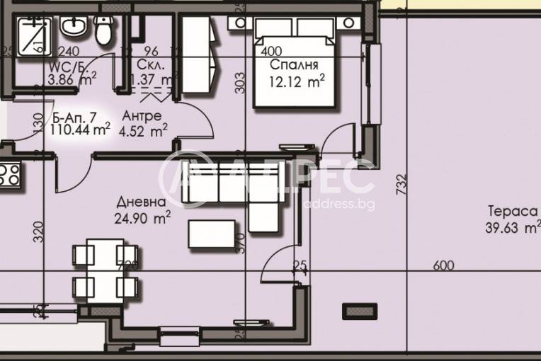 Двустаен апартамент, Бургас, Изгрев, 681069, Снимка 1