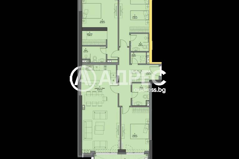 Многостаен апартамент, София, Кръстова вада, 646072, Снимка 2