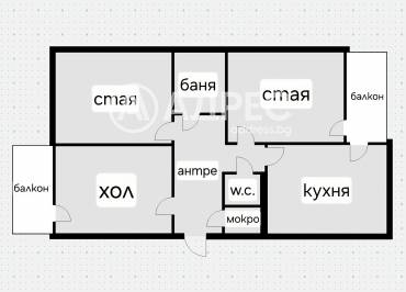 Тристаен апартамент, София, Модерно предградие, 664072, Снимка 1