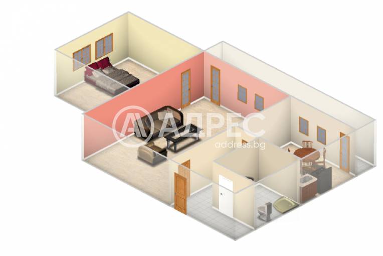 Тристаен апартамент, Варна, Левски, 688076, Снимка 12