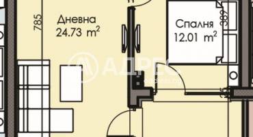 Двустаен апартамент, Бургас, Изгрев, 681077, Снимка 1