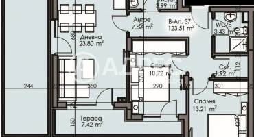 Тристаен апартамент, Бургас, Изгрев, 681078, Снимка 1