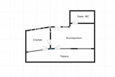Двустаен апартамент, Бургас, Меден рудник - зона А, 688081, Снимка 1