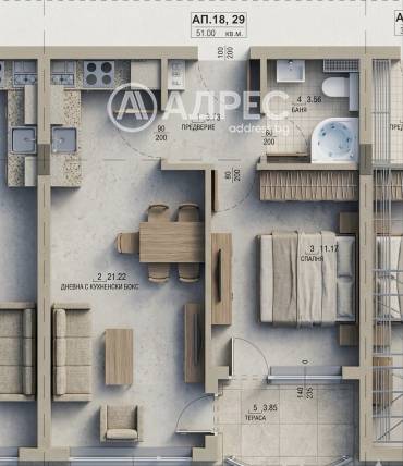 Двустаен апартамент, София, Малинова Долина, 690081, Снимка 1