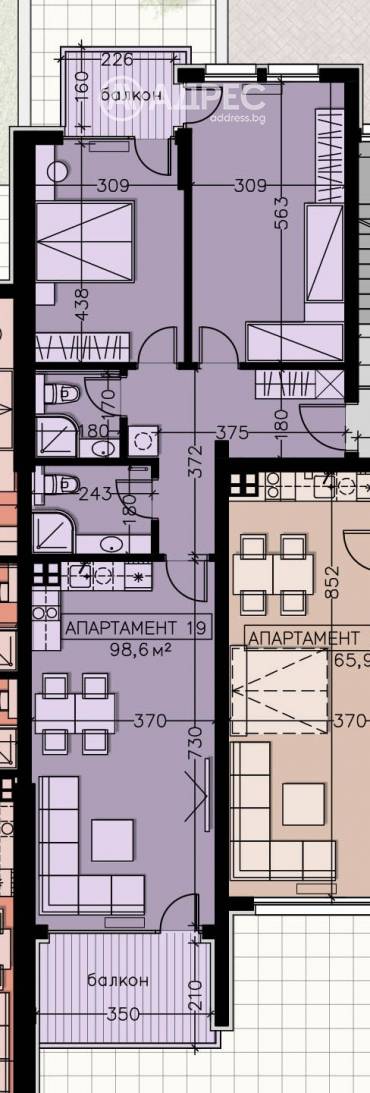 Тристаен апартамент, София, Манастирски ливади - изток, 655082, Снимка 1