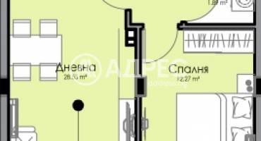 Двустаен апартамент, Бургас, Хоризонт, 681082, Снимка 2