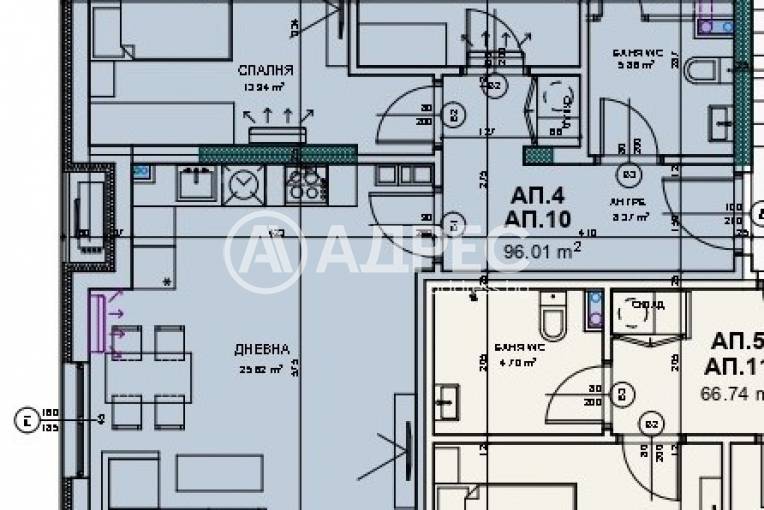 Тристаен апартамент, София, Горна Баня, 661083, Снимка 4