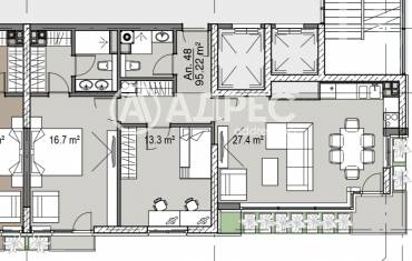 Тристаен апартамент, София, Кръстова вада, 657084, Снимка 1