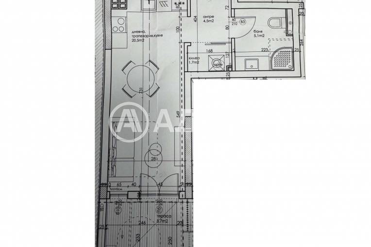 Едностаен апартамент, Варна, Колхозен пазар, 670085, Снимка 2