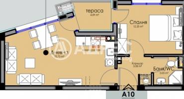 Двустаен апартамент, Бургас, Хоризонт, 681085, Снимка 2