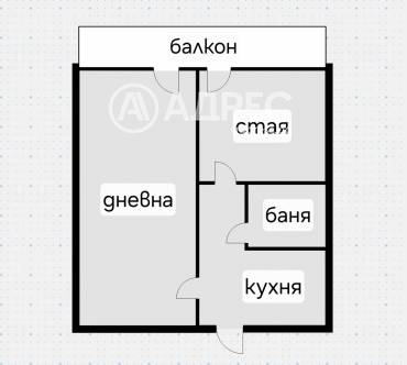 Двустаен апартамент, София, Стрелбище, 670086, Снимка 1