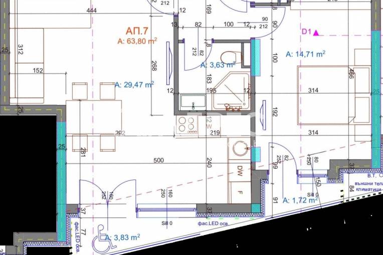 Двустаен апартамент, Бургас, Братя Миладинови, 672087, Снимка 1
