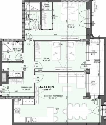 Тристаен апартамент, Пловдив, Тракия, 664088, Снимка 1