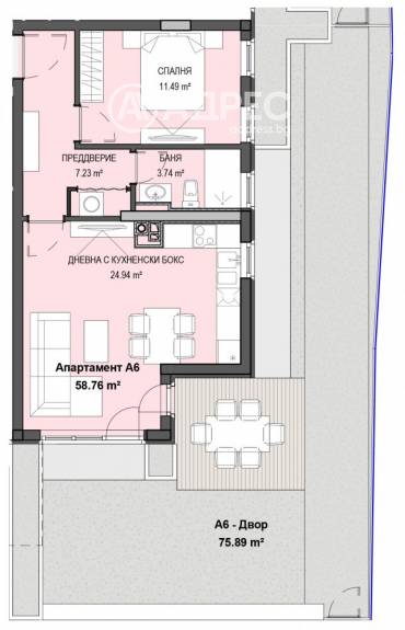 Двустаен апартамент, София, Кръстова вада, 652089, Снимка 1