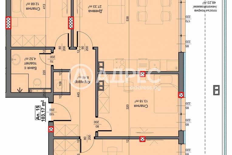 Многостаен апартамент, Варна, Виница, 663090, Снимка 2