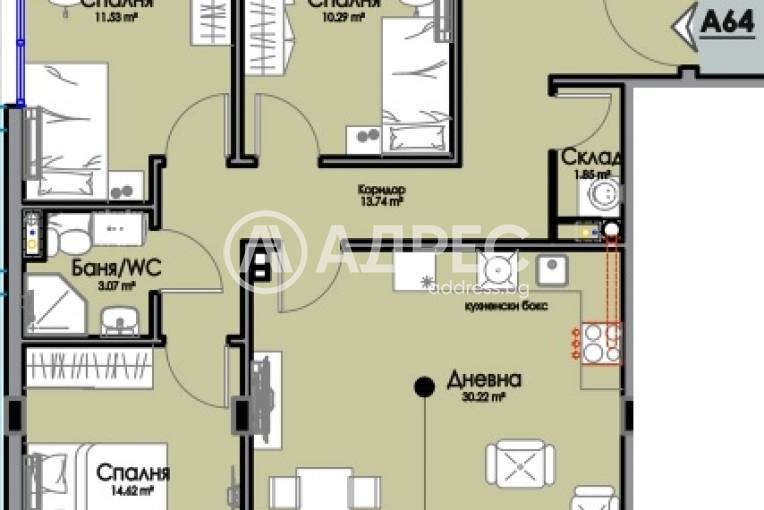 Многостаен апартамент, Бургас, Хоризонт, 681090, Снимка 2