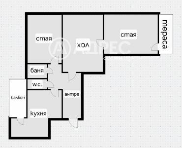 Тристаен апартамент, София, Стрелбище, 659094, Снимка 1
