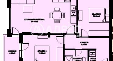 Тристаен апартамент, Благоевград, Изгрев, 674095, Снимка 1