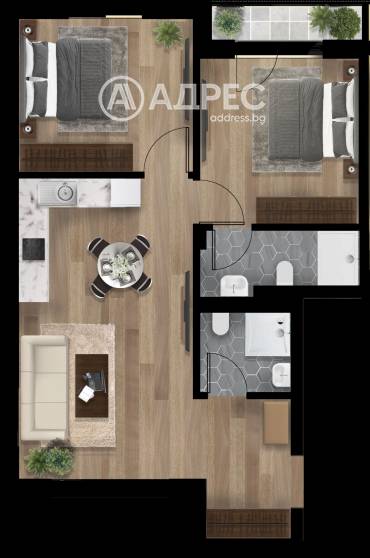 Тристаен апартамент, Варна, м-ст Ален Мак, 655096, Снимка 3