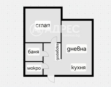 Двустаен апартамент, София, Кръстова вада, 668096, Снимка 1
