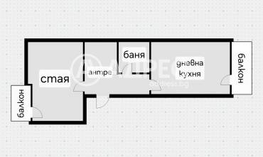Двустаен апартамент, София, Банишора, 694096, Снимка 1