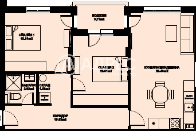 Тристаен апартамент, Благоевград, Изгрев, 674100, Снимка 1
