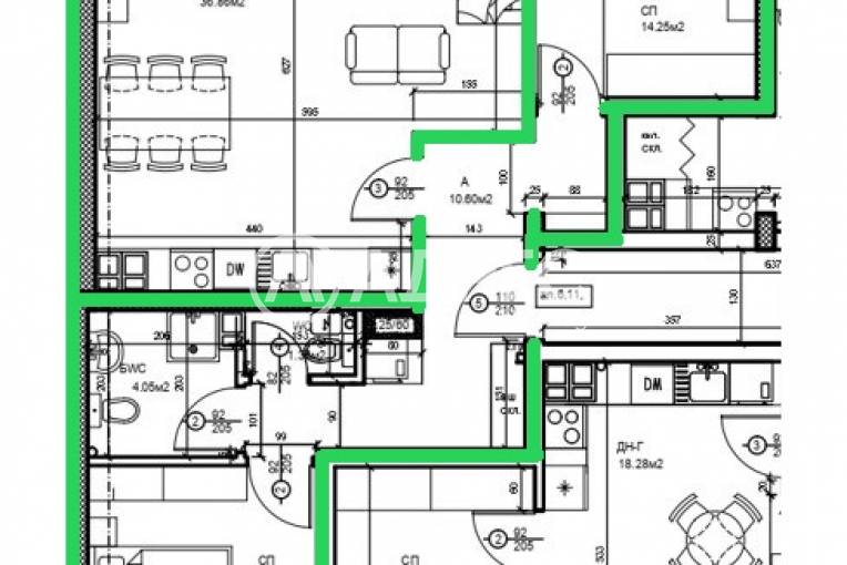 Тристаен апартамент, Пловдив, Център, 643103, Снимка 1