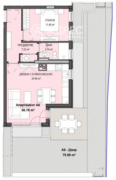 Двустаен апартамент, София, Кръстова вада, 669105, Снимка 1