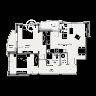 Тристаен апартамент, София, Витоша, 691105, Снимка 1