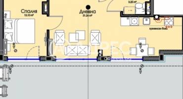 Двустаен апартамент, Бургас, Хоризонт, 681110, Снимка 3