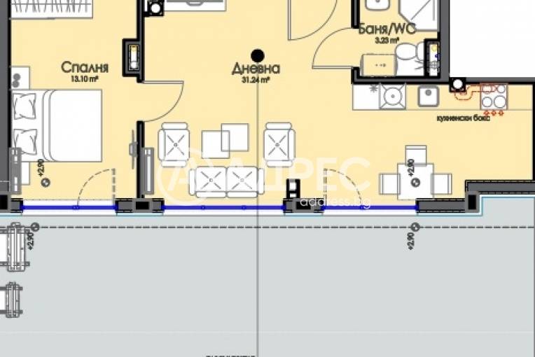 Двустаен апартамент, Бургас, Хоризонт, 681110, Снимка 3