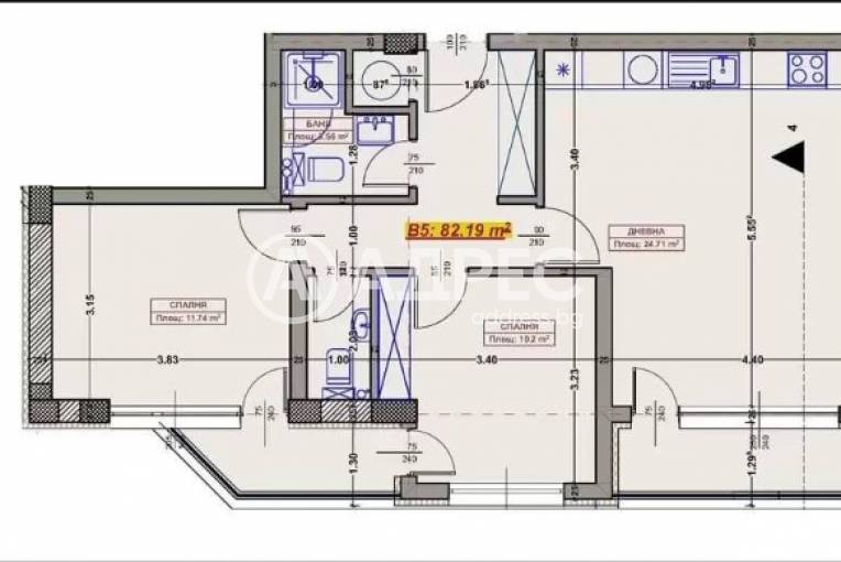 Тристаен апартамент, Варна, Възраждане 1, 611116, Снимка 4