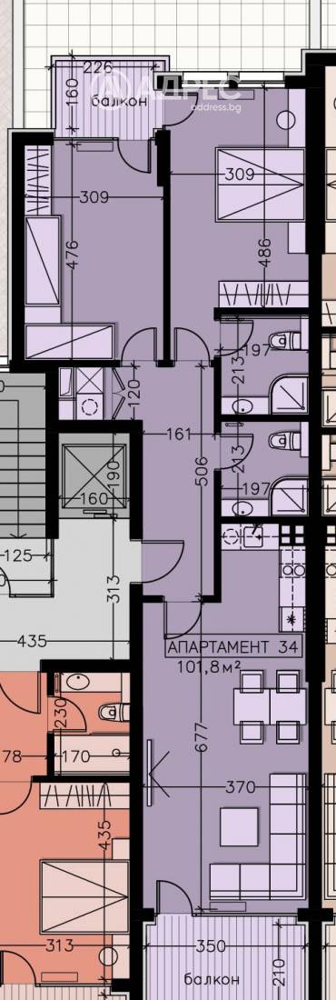 Тристаен апартамент, София, Манастирски ливади - изток, 655116, Снимка 1