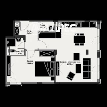 Двустаен апартамент, София, Витоша, 691116, Снимка 1